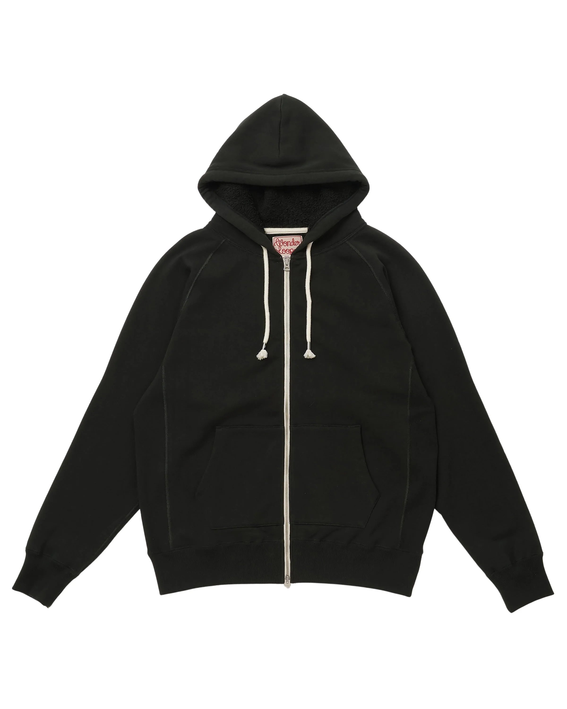 Zip Hoodie Super Looper French Terry Black