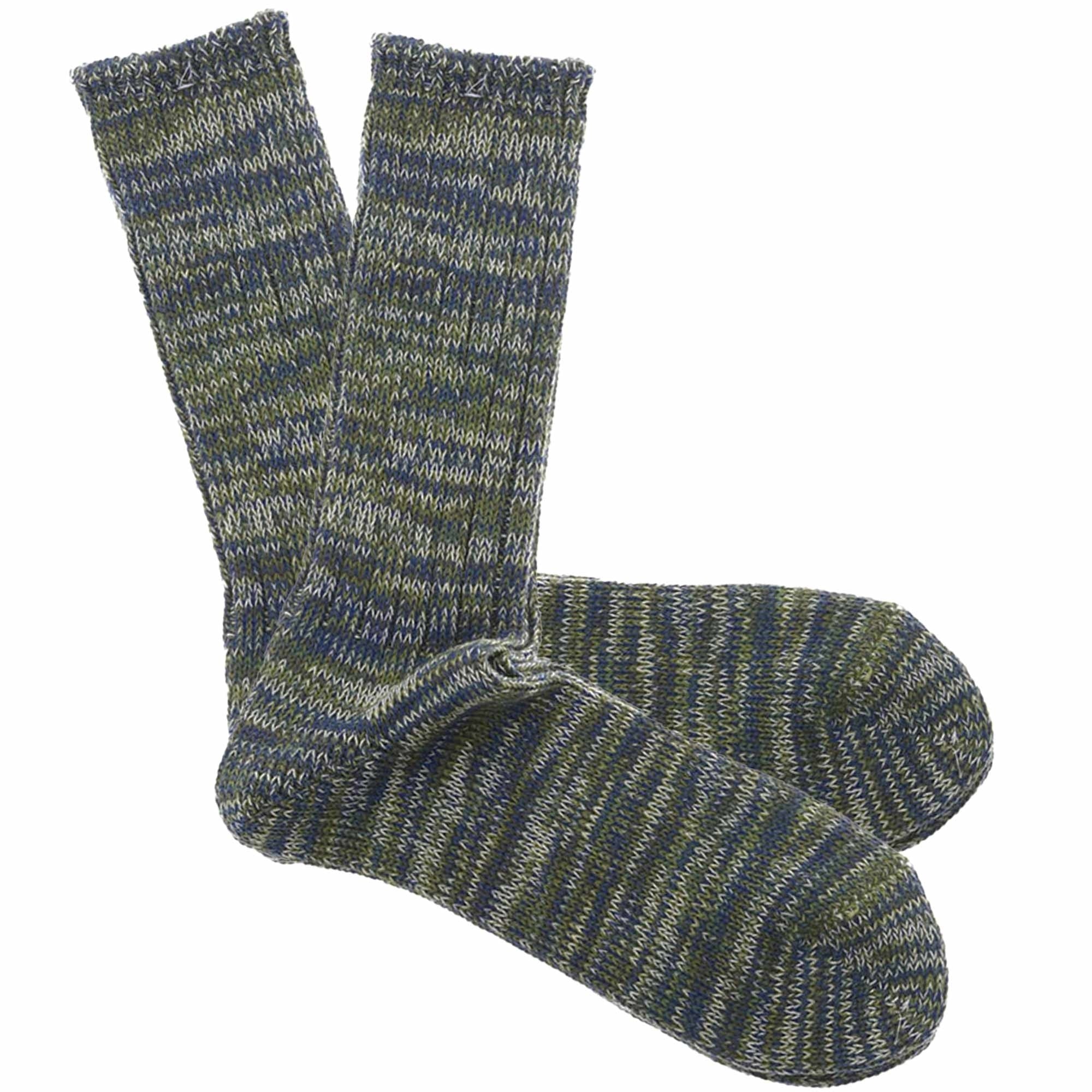 Anonymousism 5 Color Mix Crew  Sock Moss