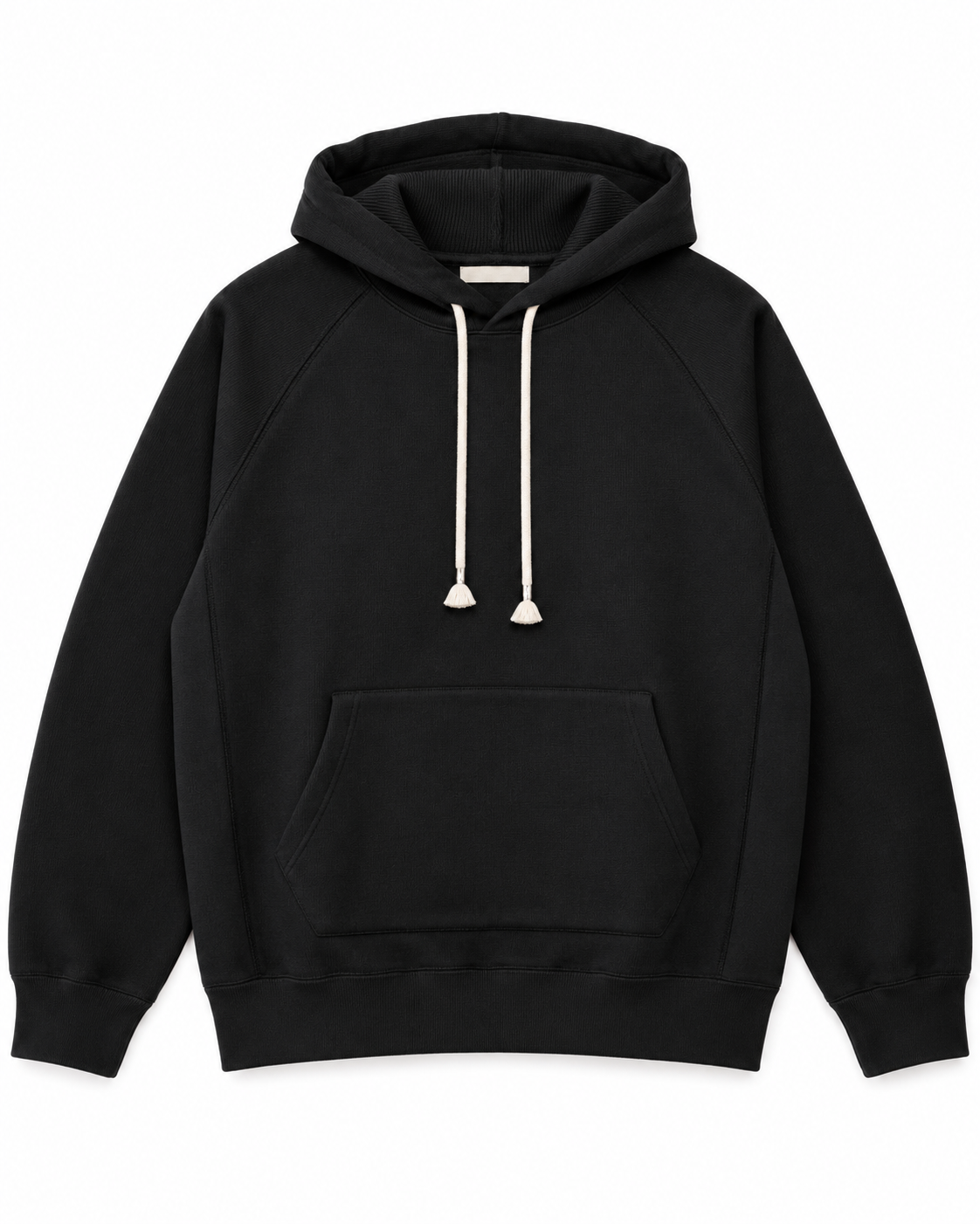 Pullover Hoodie Double Heavyweight French Terry Sumi Black