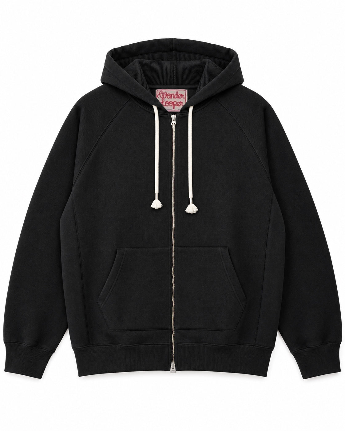 Zip Hoodie Double Heavyweight French Terry Zip Sumi Black