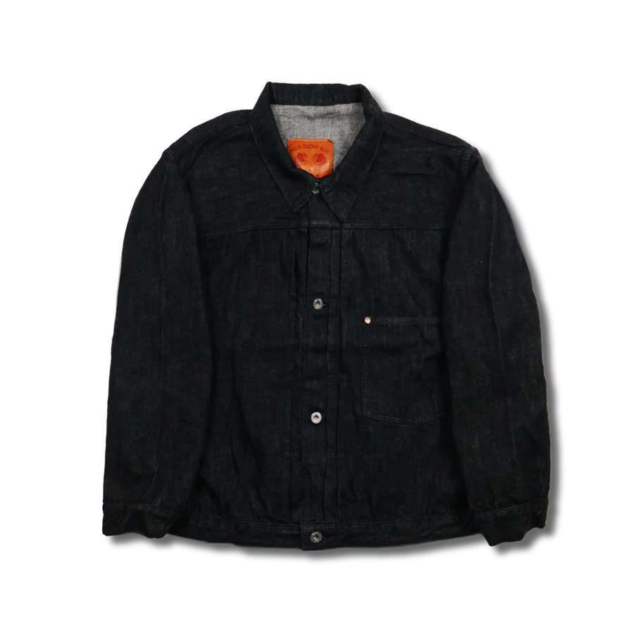 S2107BKSSW WWII Model 11.5oz Black Denim Jacket One Wash