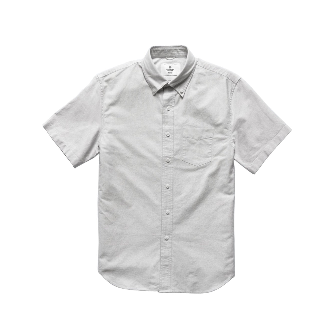 Cotton Oxford Windsor S/S Shirt Light Grey