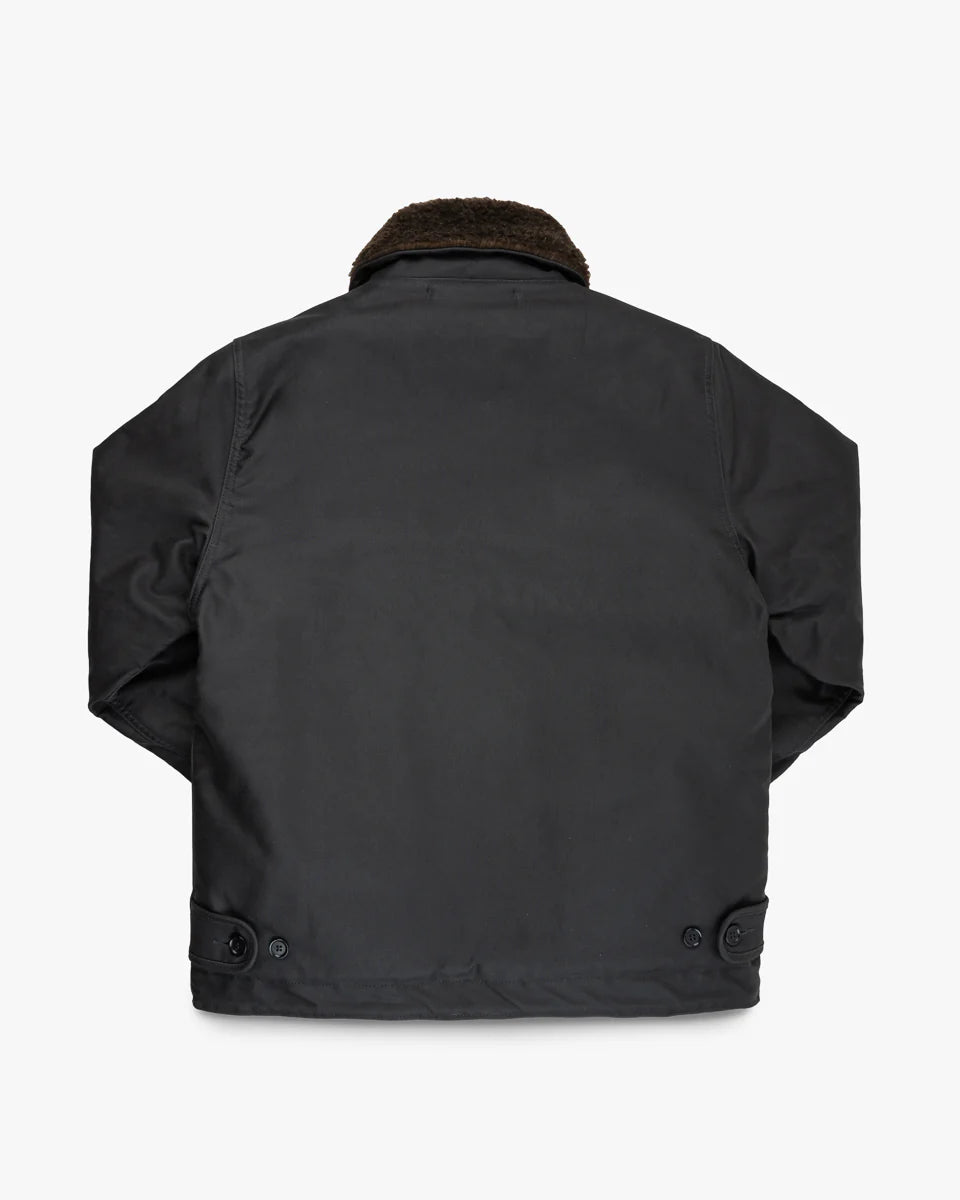 IHM-37-BLK Oiled Whipcord N1 Deck Jacket Black