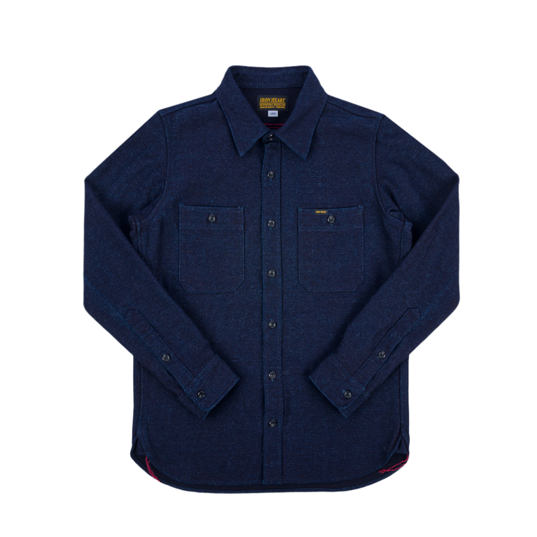 IHSH-397-IND 21oz Sashiko Work Shirt Indigo