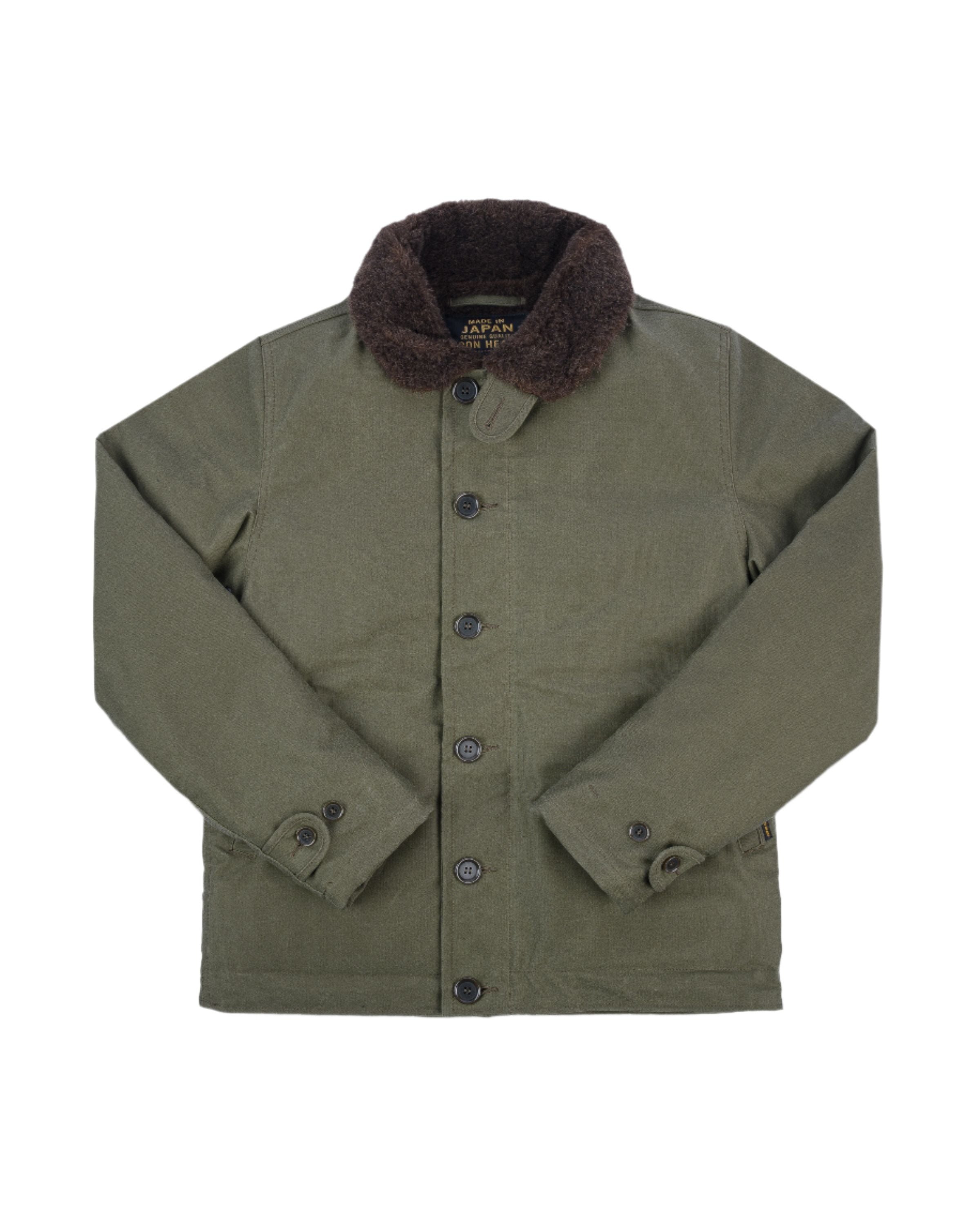 IHM-37-GRN Oiled Whipcord N1 Deck Jacket Army Green