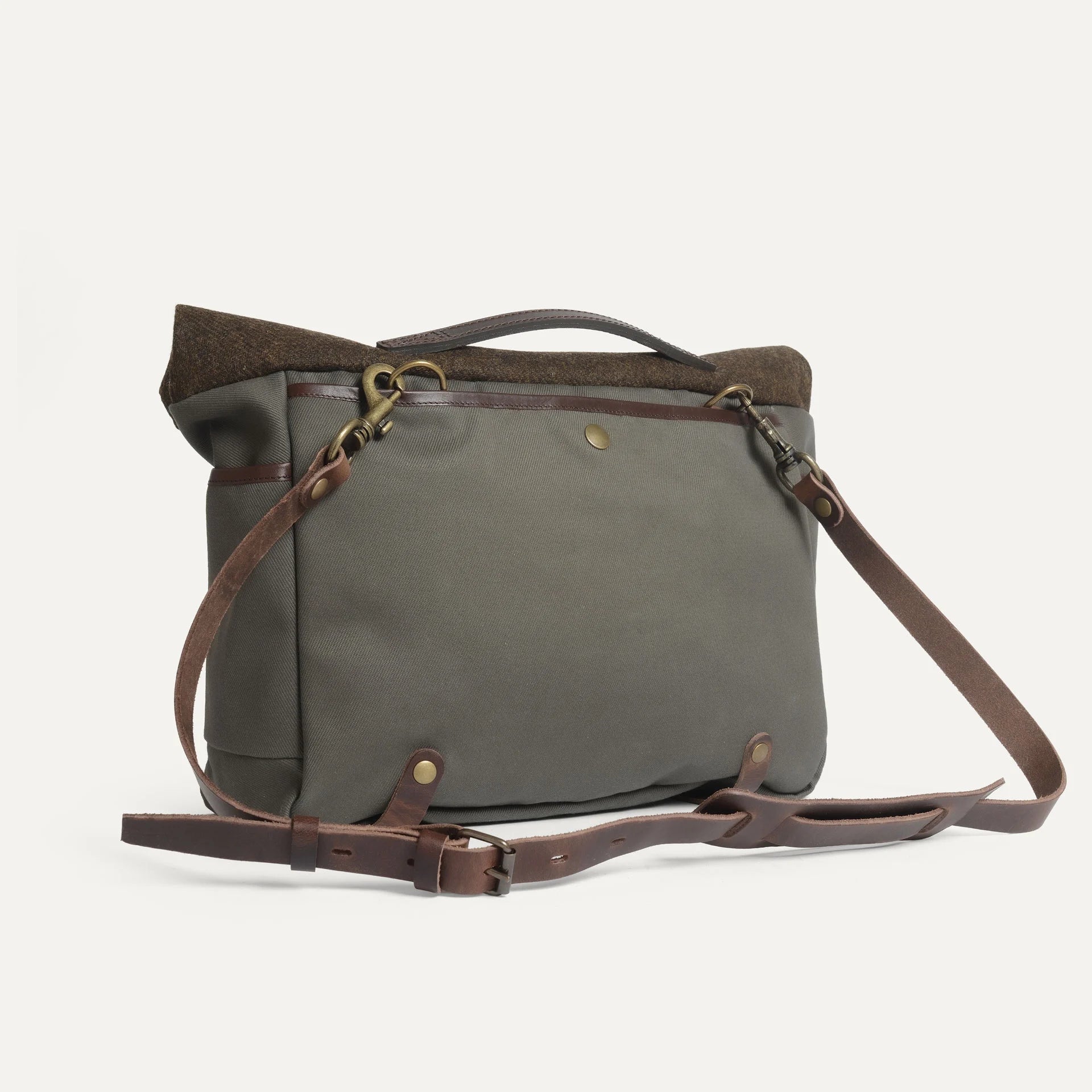 Gaston Musette Satchel Bag Khaki BM/Tweed