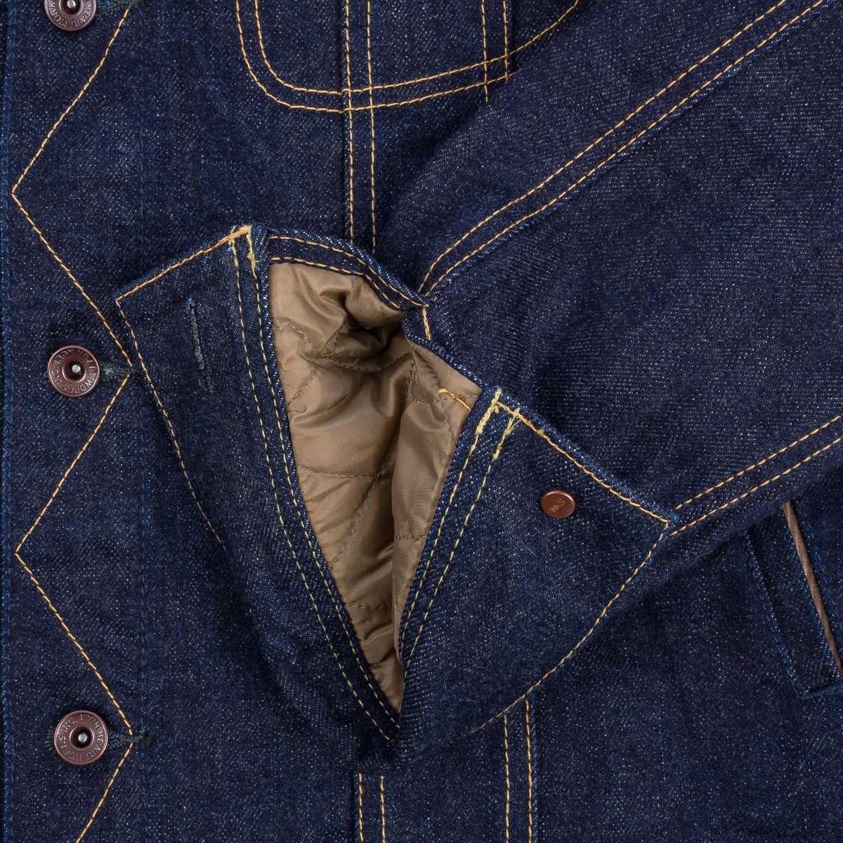 IH-101J-SR 18oz Selvedge Denim Storm Rider Jacket Indigo