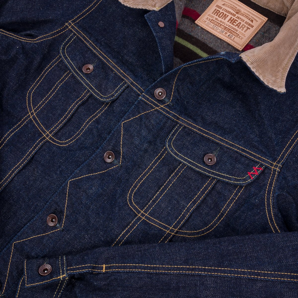 IH-101J-SR 18oz Selvedge Denim Storm Rider Jacket Indigo