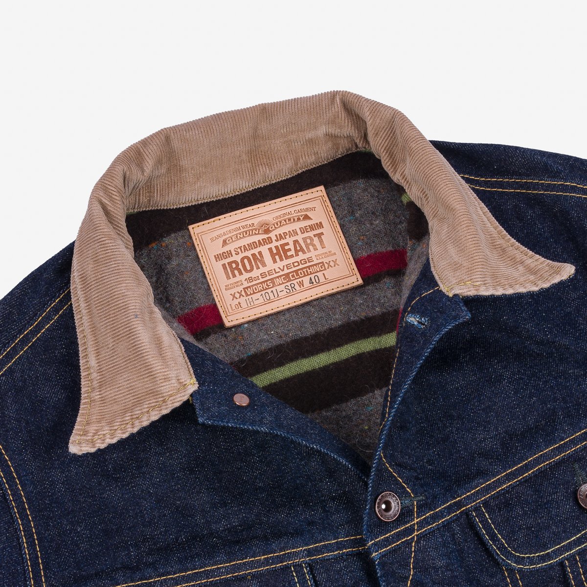 IH-101J-SR 18oz Selvedge Denim Storm Rider Jacket Indigo