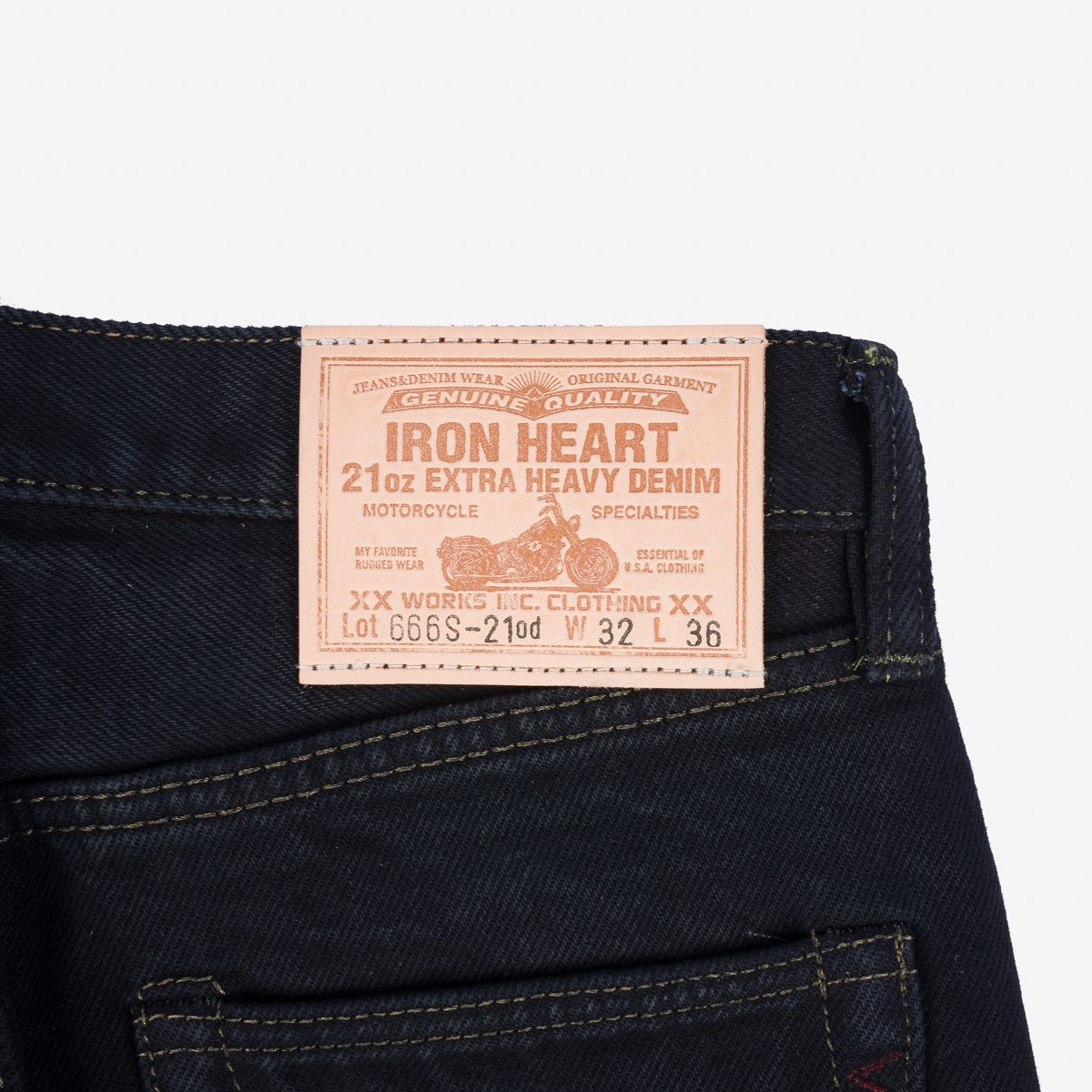 IH-666s-21OD 21oz Selvedge Denim Slim Straight Indigo Overdyed Black