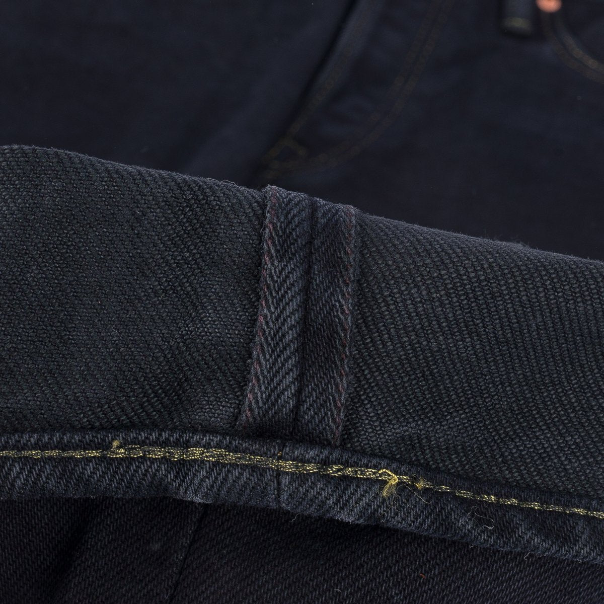 IH-666s-21OD 21oz Selvedge Denim Slim Straight Indigo Overdyed Black