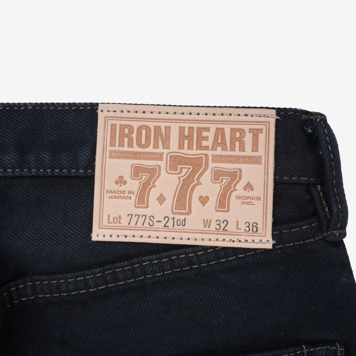 IH-777S-21OD 21oz Selvedge Denim Slim Tapered Indigo Overdyed Black