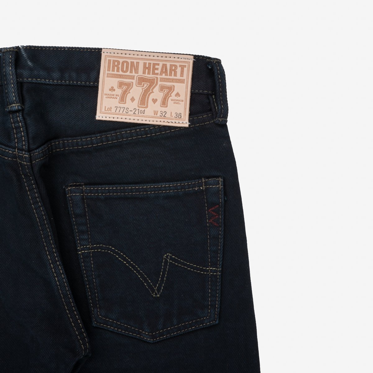 IH-777S-21OD 21oz Selvedge Denim Slim Tapered Indigo Overdyed Black