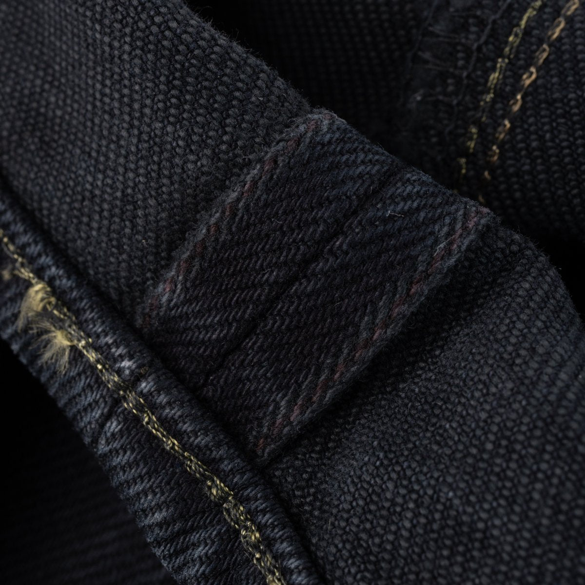 IH-777S-21OD 21oz Selvedge Denim Slim Tapered Indigo Overdyed Black