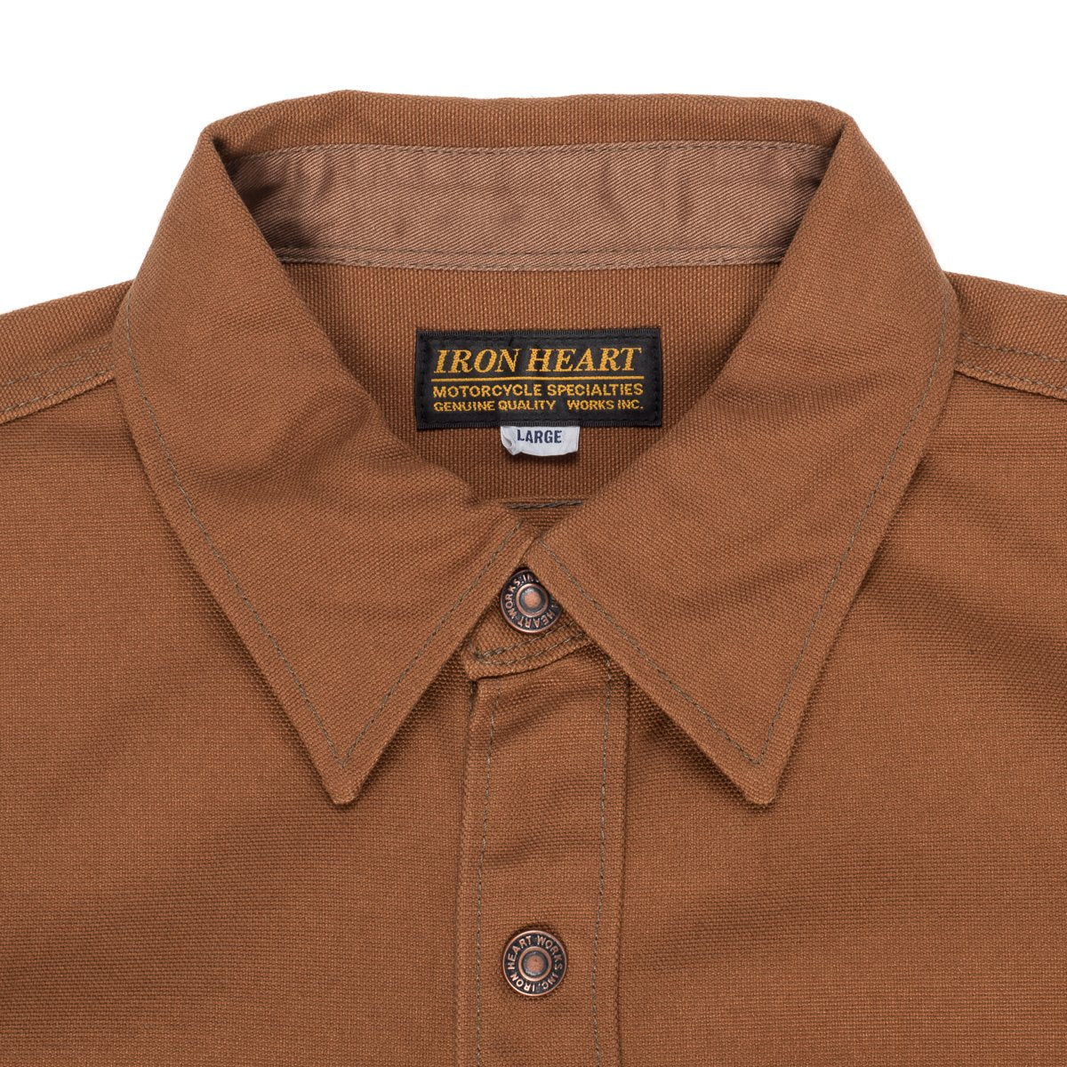 IHSH-189-BRN 17oz Duck CPO Work Shirt "The Untucked" Brown