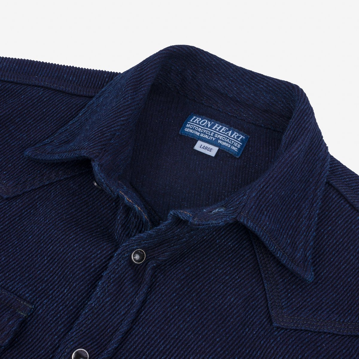 IHSH-208-IND 14oz Kersey Western Shirt Indigo