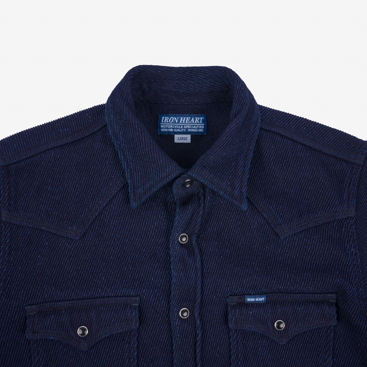 IHSH-208-IND 14oz Kersey Western Shirt Indigo