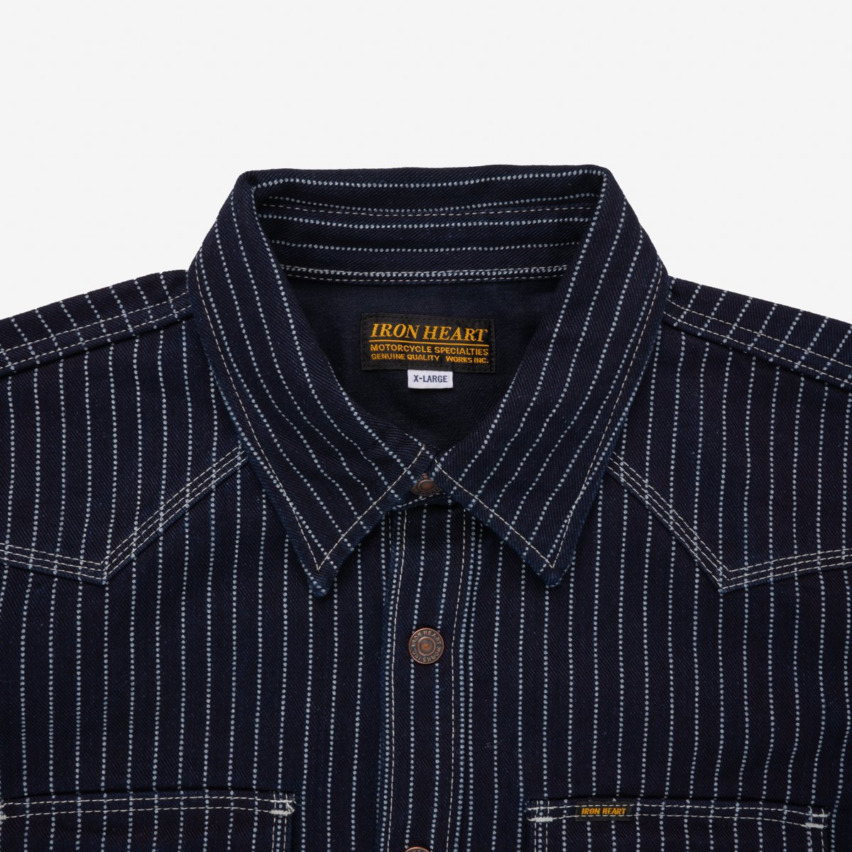 IHSH-227-IND 12oz Wabash CPO Shirt Indigo