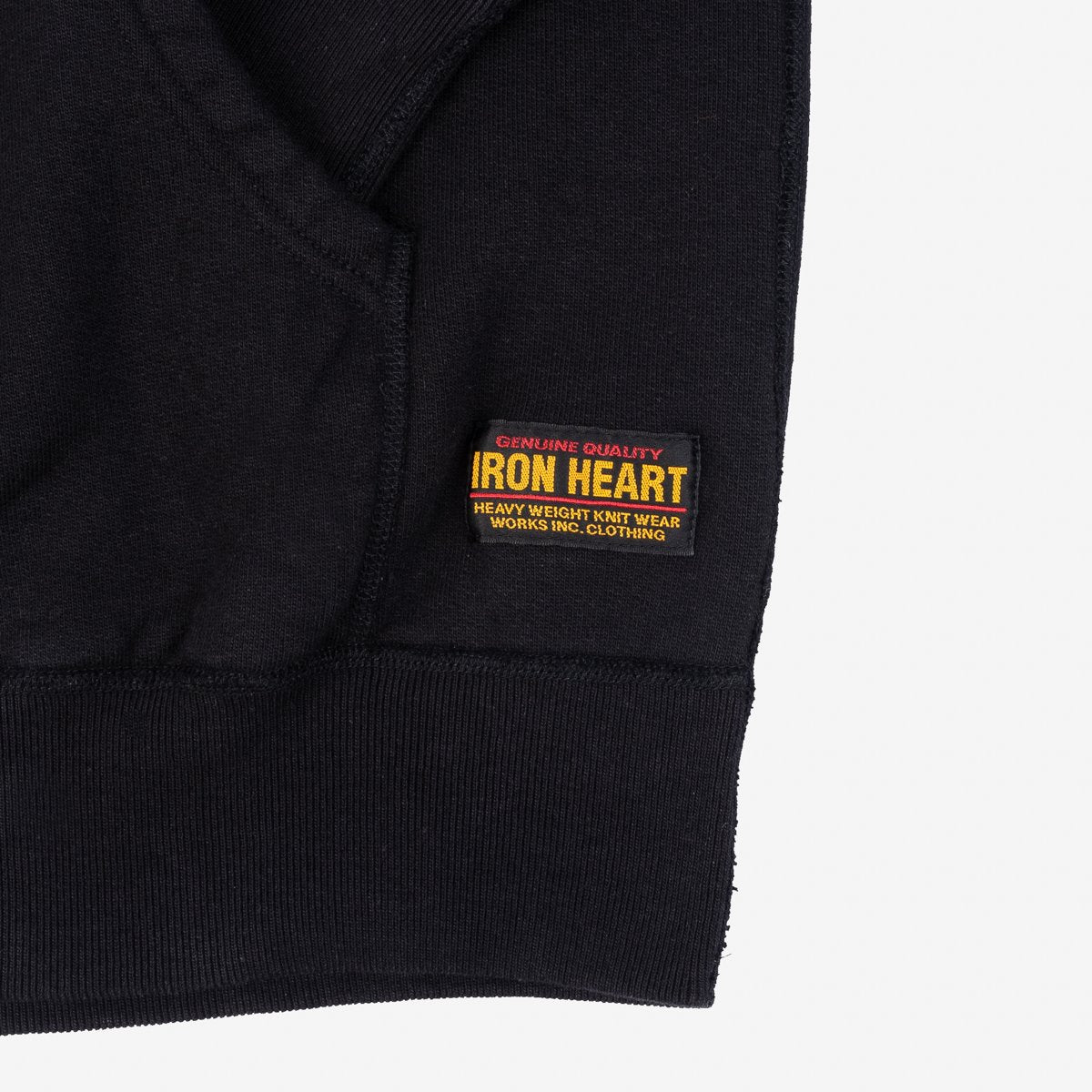 IHSW-49-BLK 14oz Ultra Heavyweight Loopwheel Cotton Hoodie Black