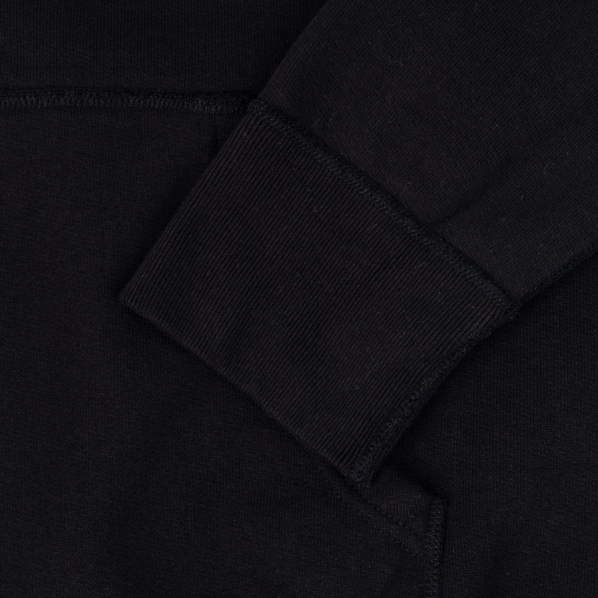 IHSW-49-BLK 14oz Ultra Heavyweight Loopwheel Cotton Hoodie Black