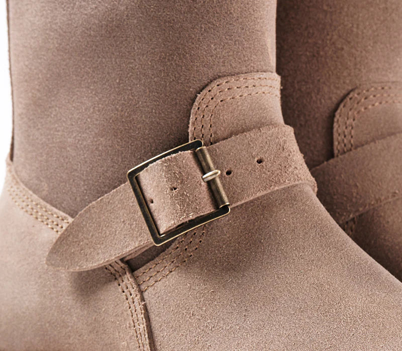 LK-003 Wabash Engineer Boots Horween Leather CXL Natural Roughout