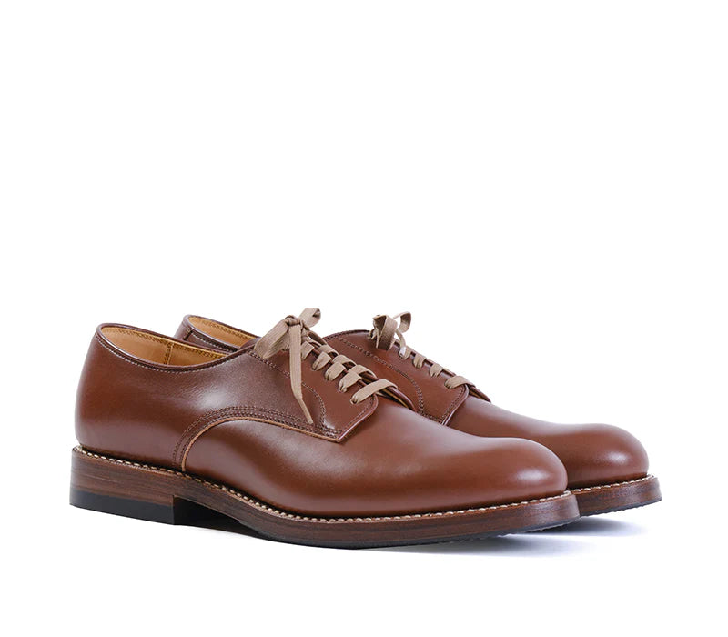 LK-029 USN Low Quarter Shoes French Calf Russet Brown