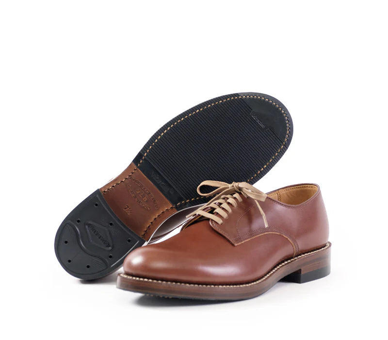 LK-029 USN Low Quarter Shoes French Calf Russet Brown
