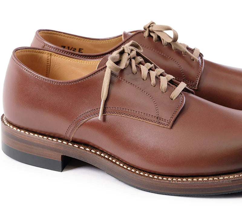 LK-029 USN Low Quarter Shoes French Calf Russet Brown