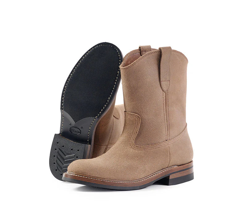 Duke Roper Boots Natural Roughout