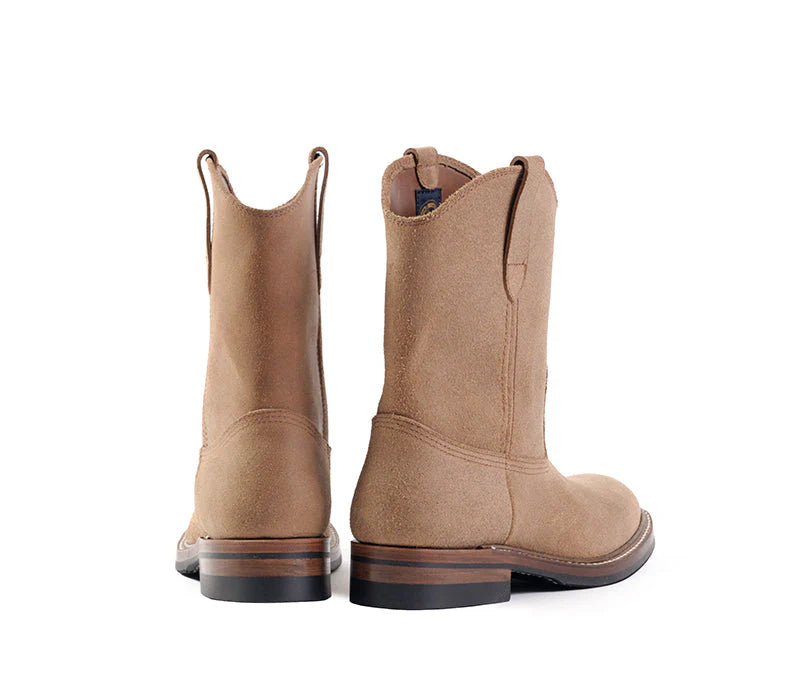 Duke Roper Boots Natural Roughout