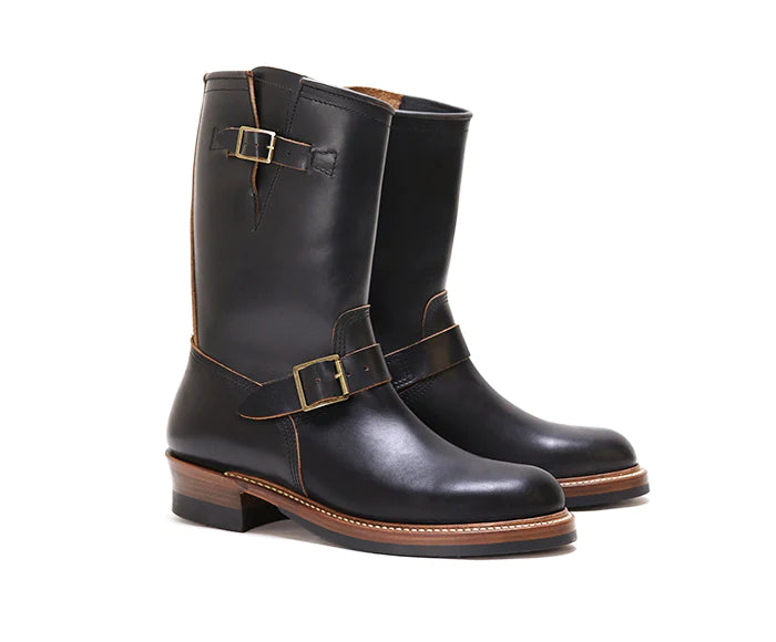 LK-003 Wabash Engineer Boots Horween CXL Black — Brooklyn