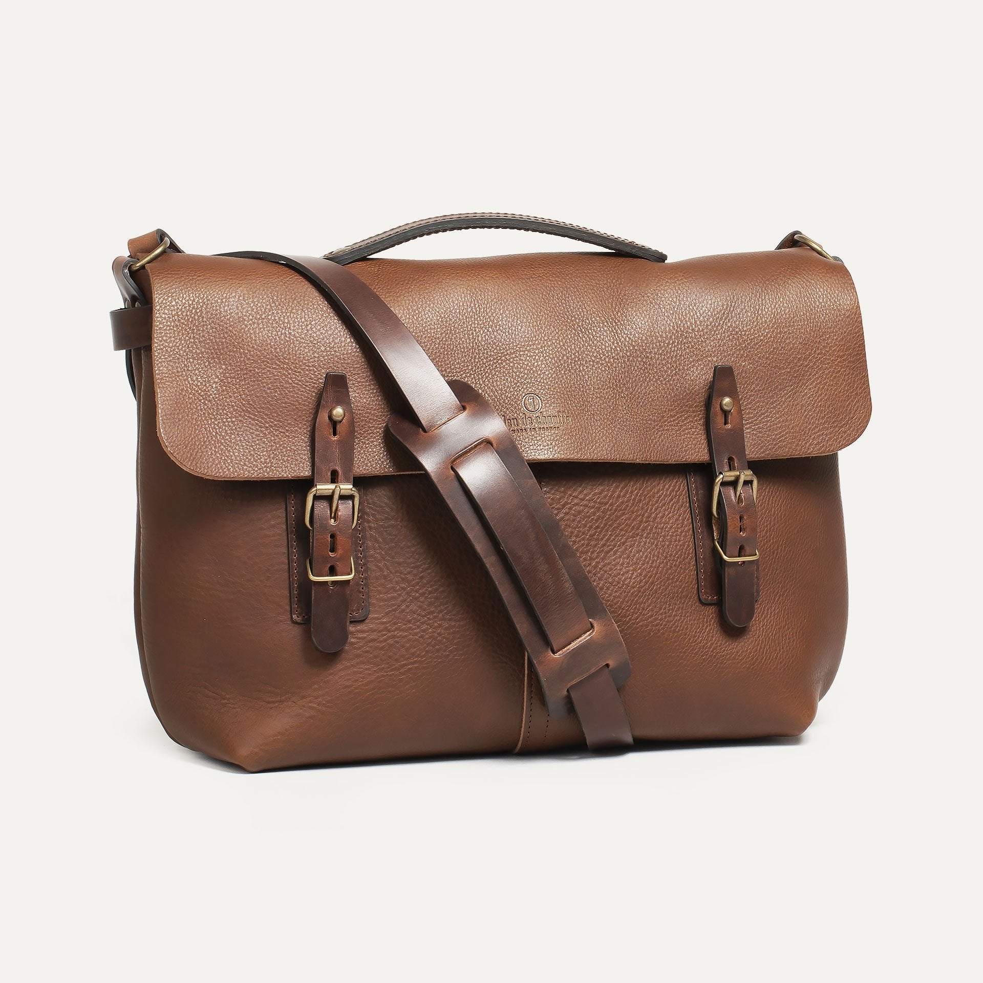 Lucien Satchel Bag Amber Brown