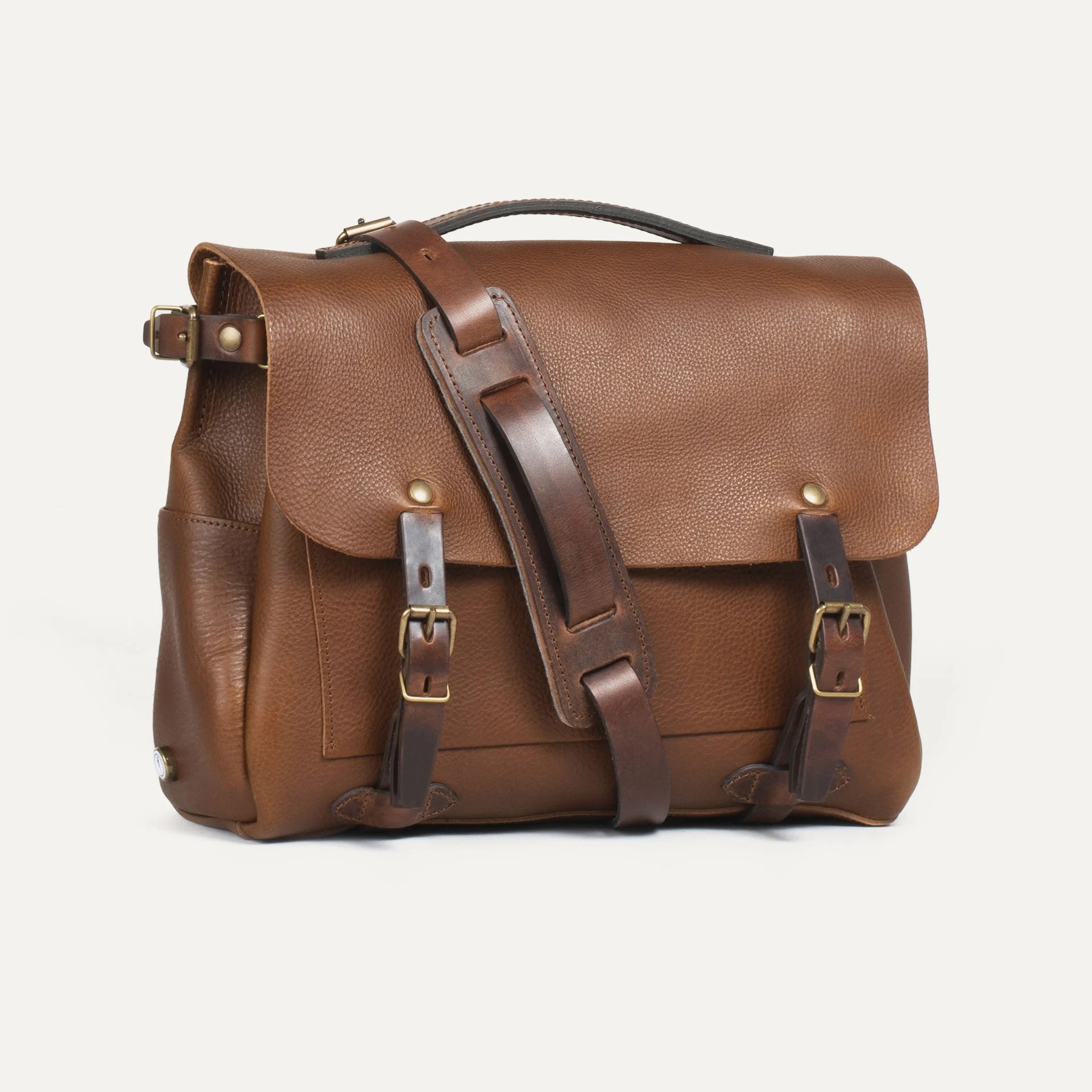 Eclair Medium Postman Bag -  Amber Brown