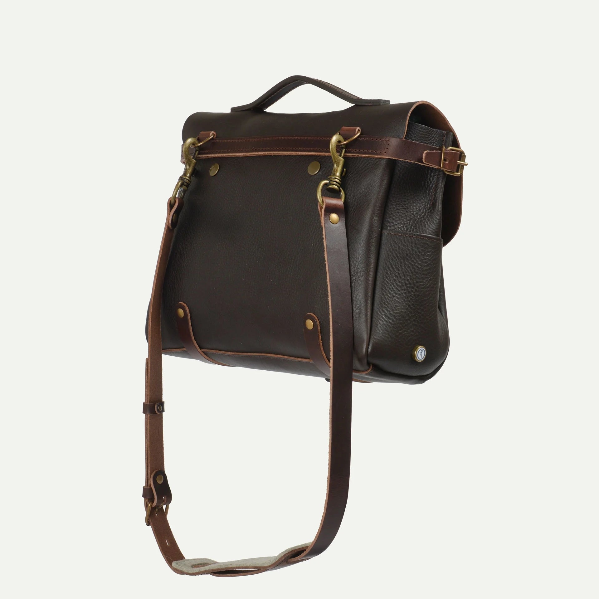 Eclair Medium Postman Bag - Dark Brown