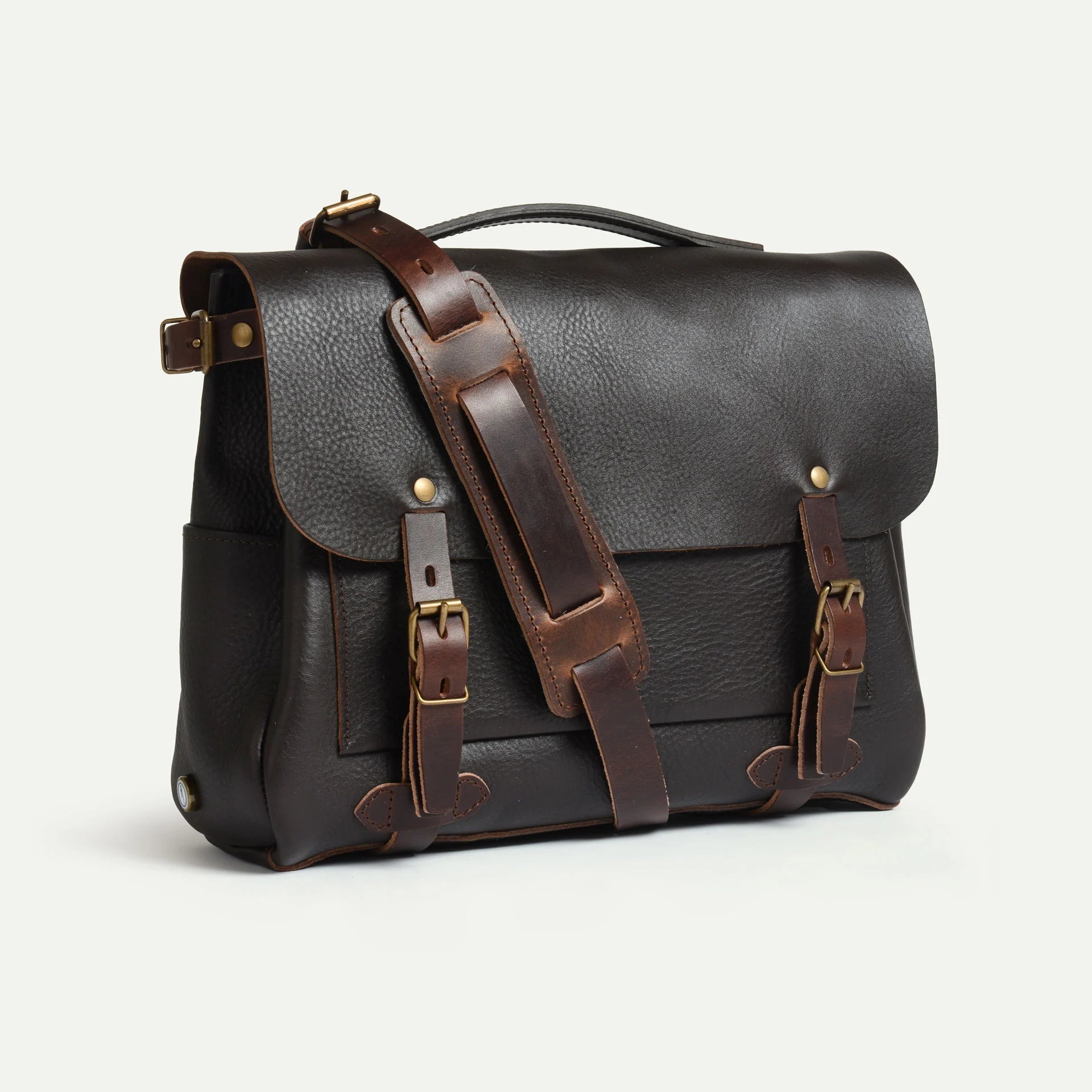 Eclair Medium Postman Bag - Dark Brown