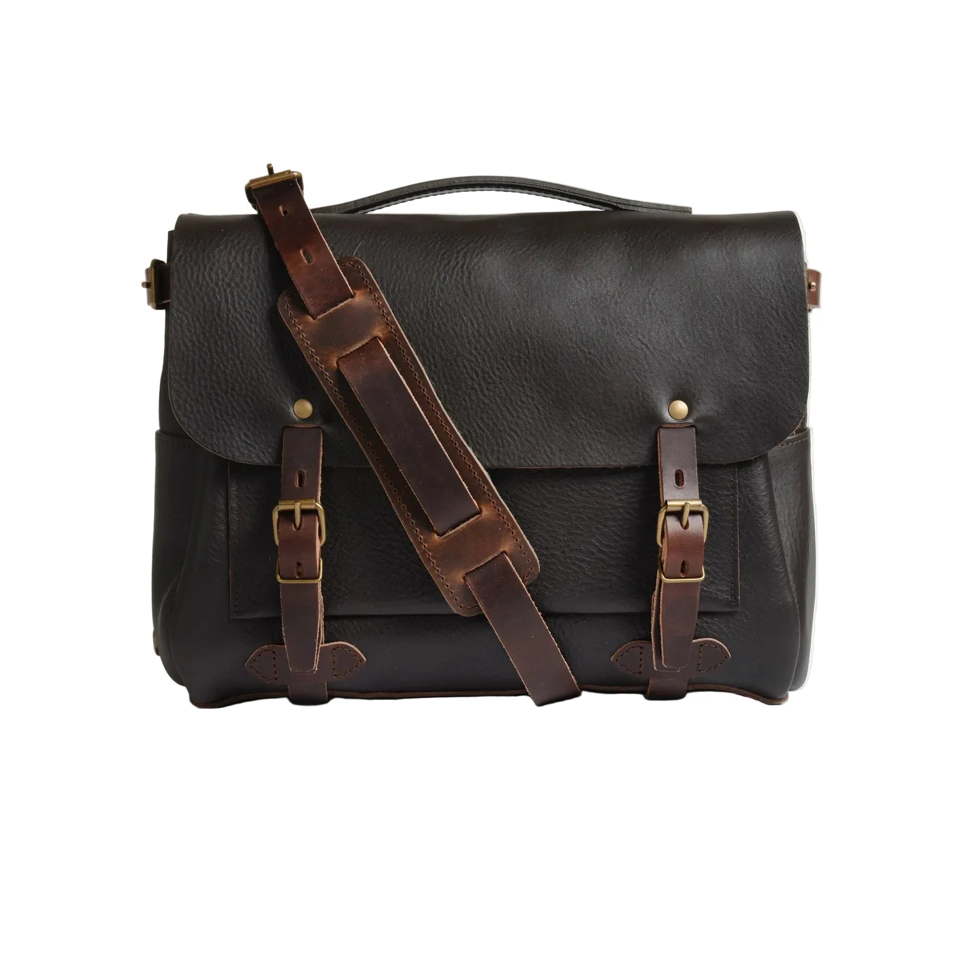 Eclair Medium Postman Bag - Dark Brown