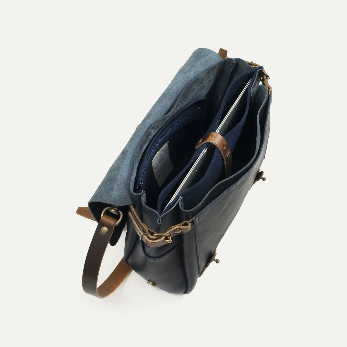 Eclair Medium Postman Bag - Navy Blue