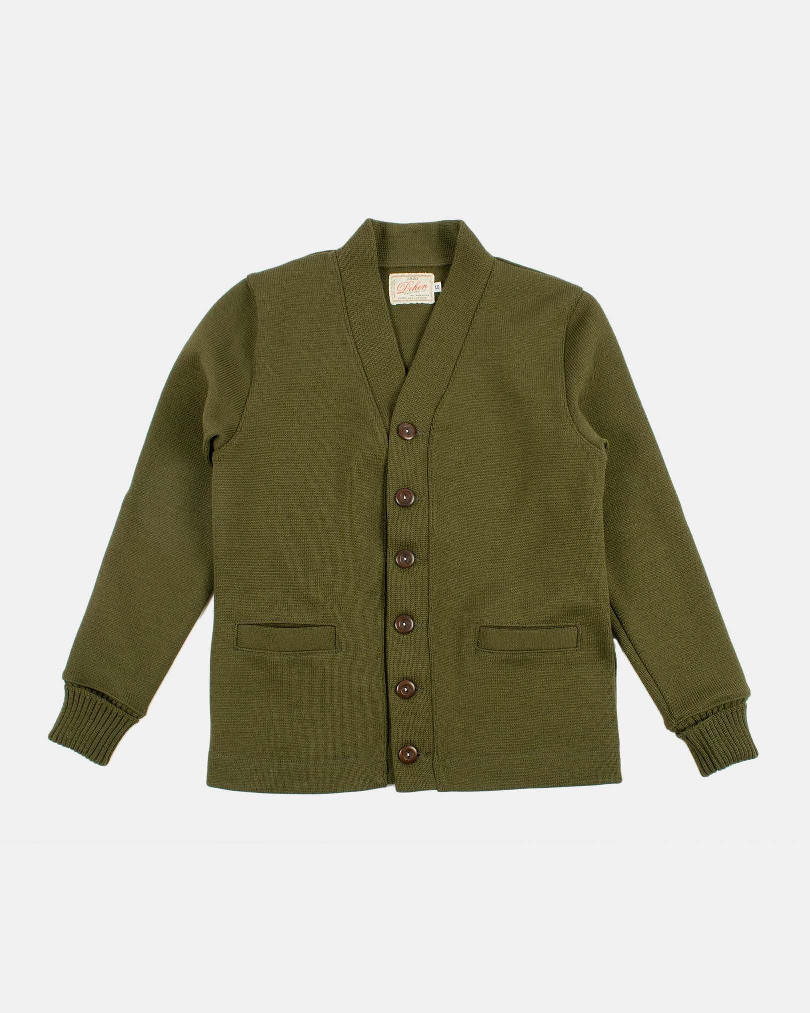 Classic Cardigan Sweater Loden Green