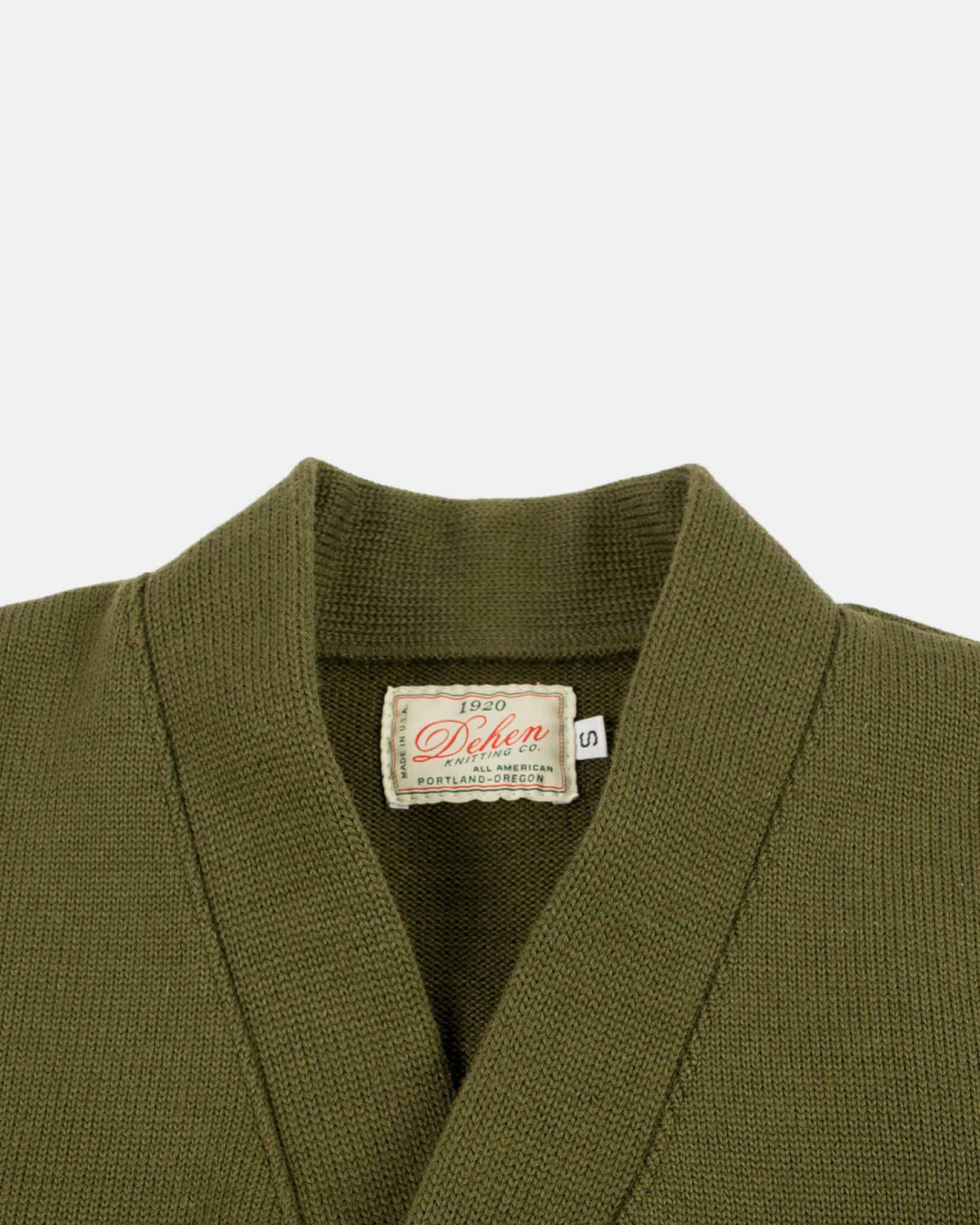 Classic Cardigan Sweater Loden Green