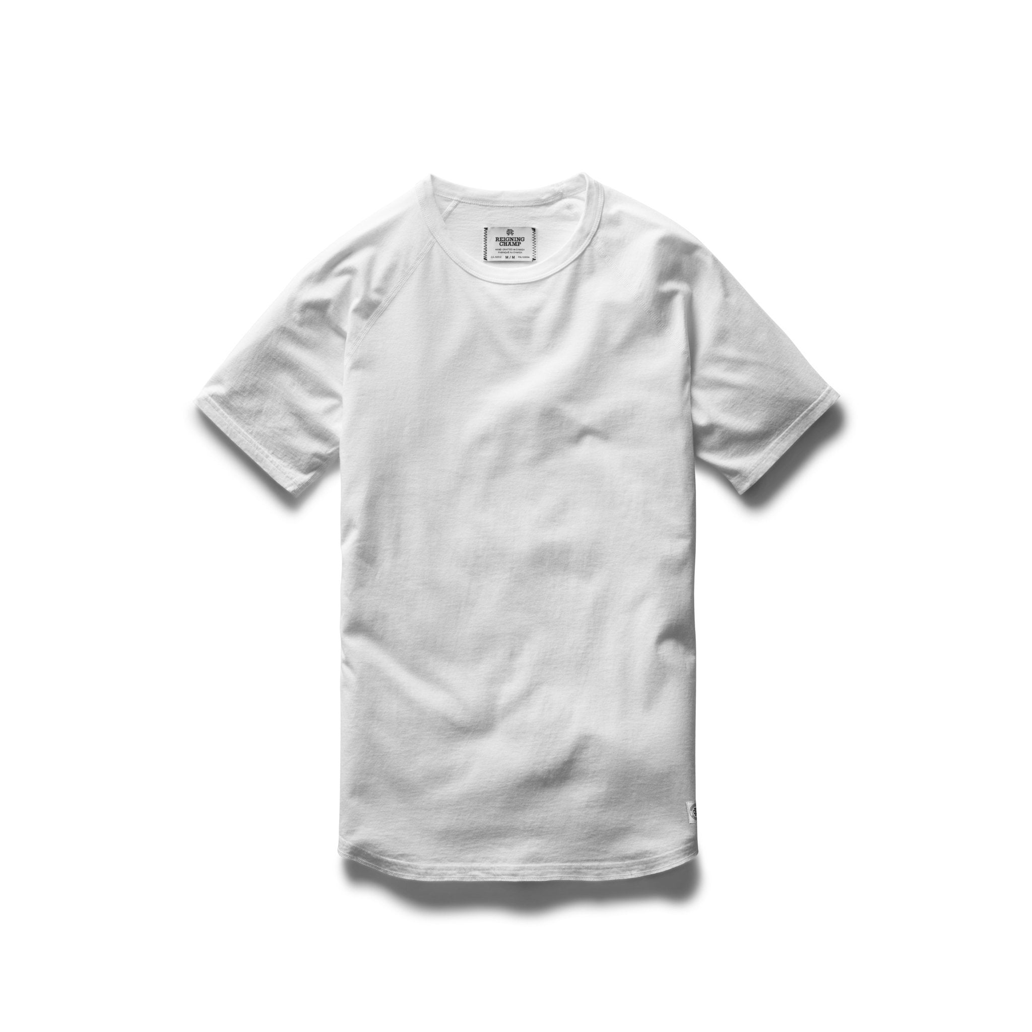 Cotton Jersey Raglan T-Shirt White