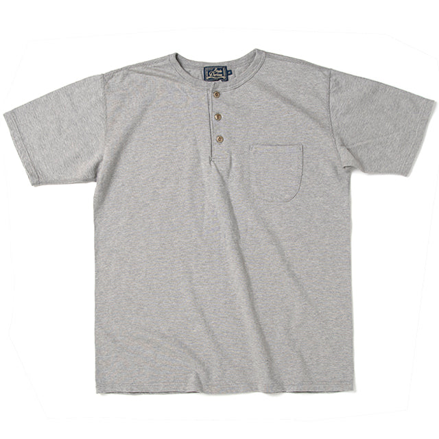 9895 Suvin Gold Loopwheeled Henley Gray