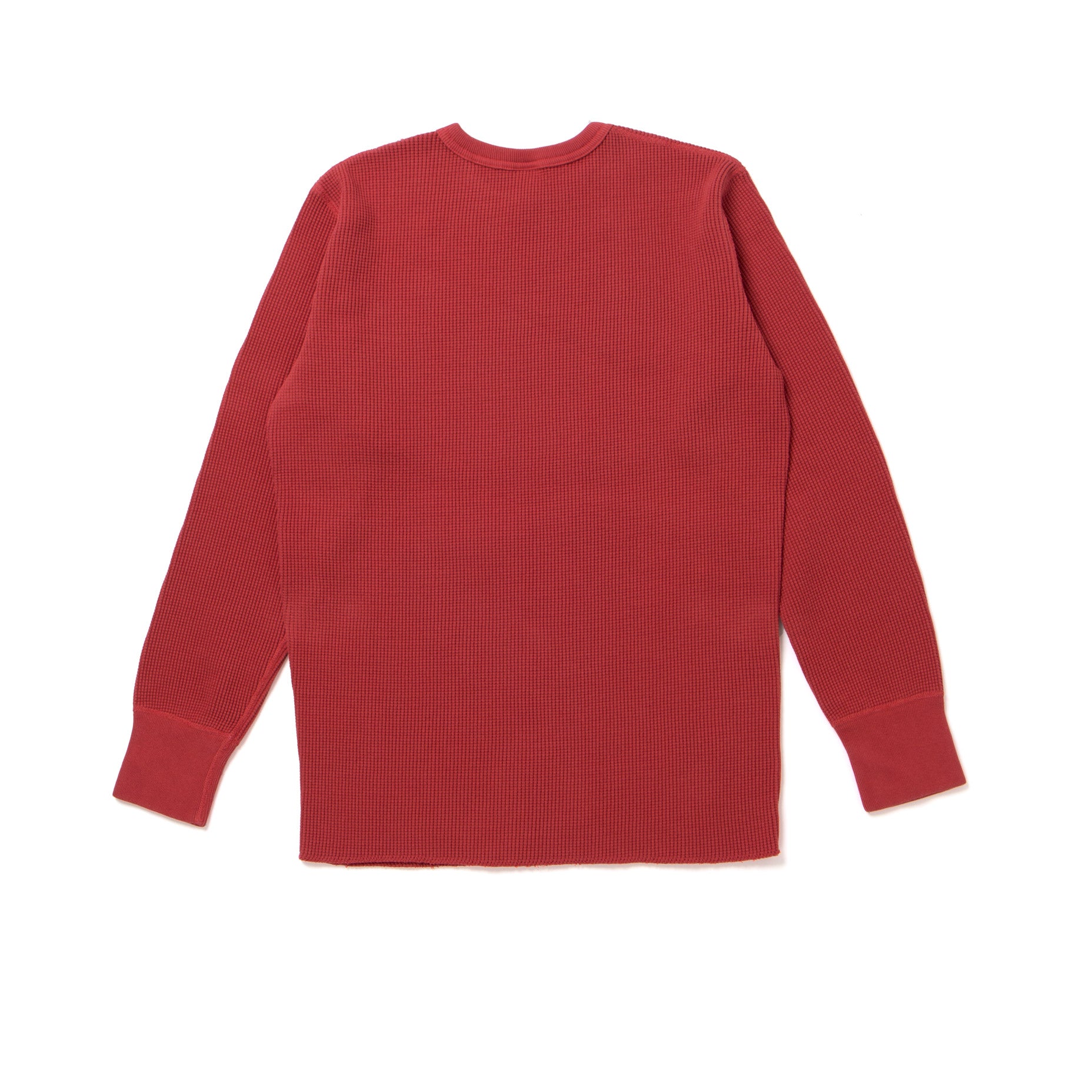 9937 Heavy Thermal Henley Red — Brooklyn Clothing