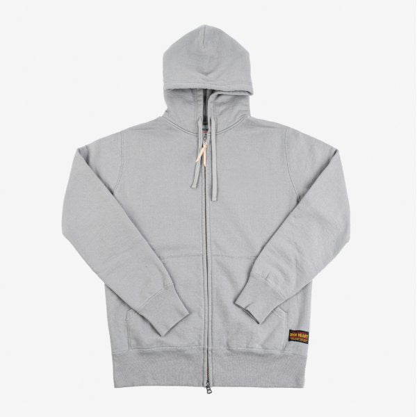 IHSW-10-GRY 14oz Ultra Heavy Loopwheel Cotton Zip Hoodie Grey