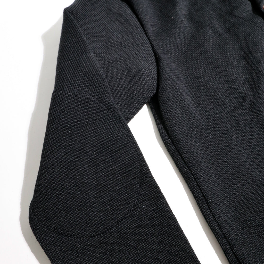 Oxford Shawl Sweater Black Wool