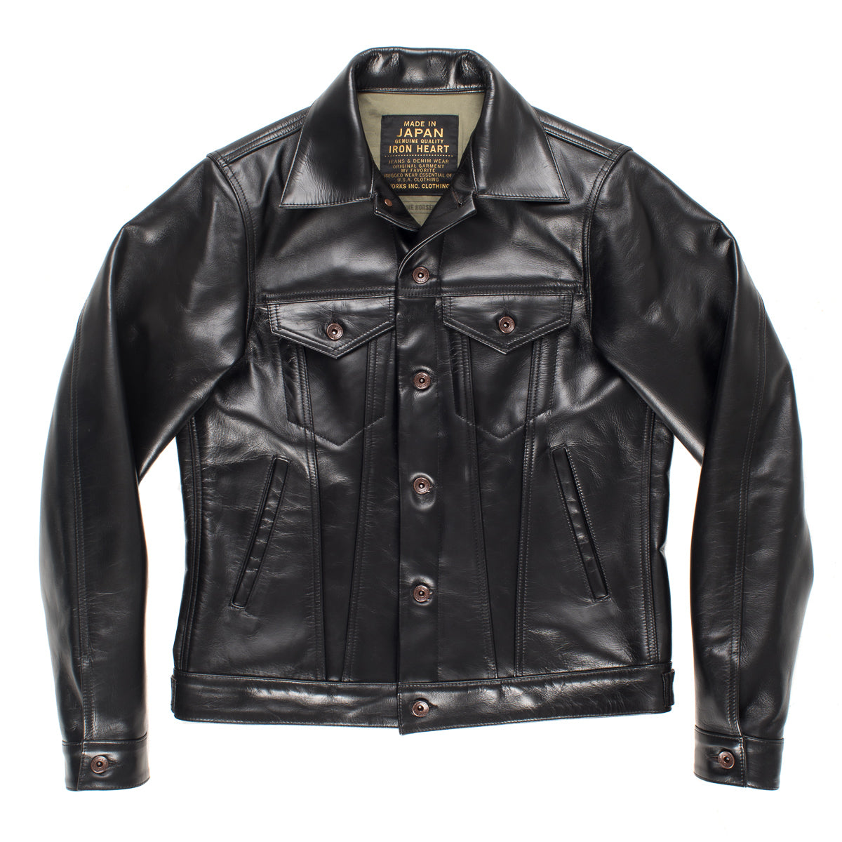 IHJ-64-BLK Japanese Horsehide Modified Type III Black Tea