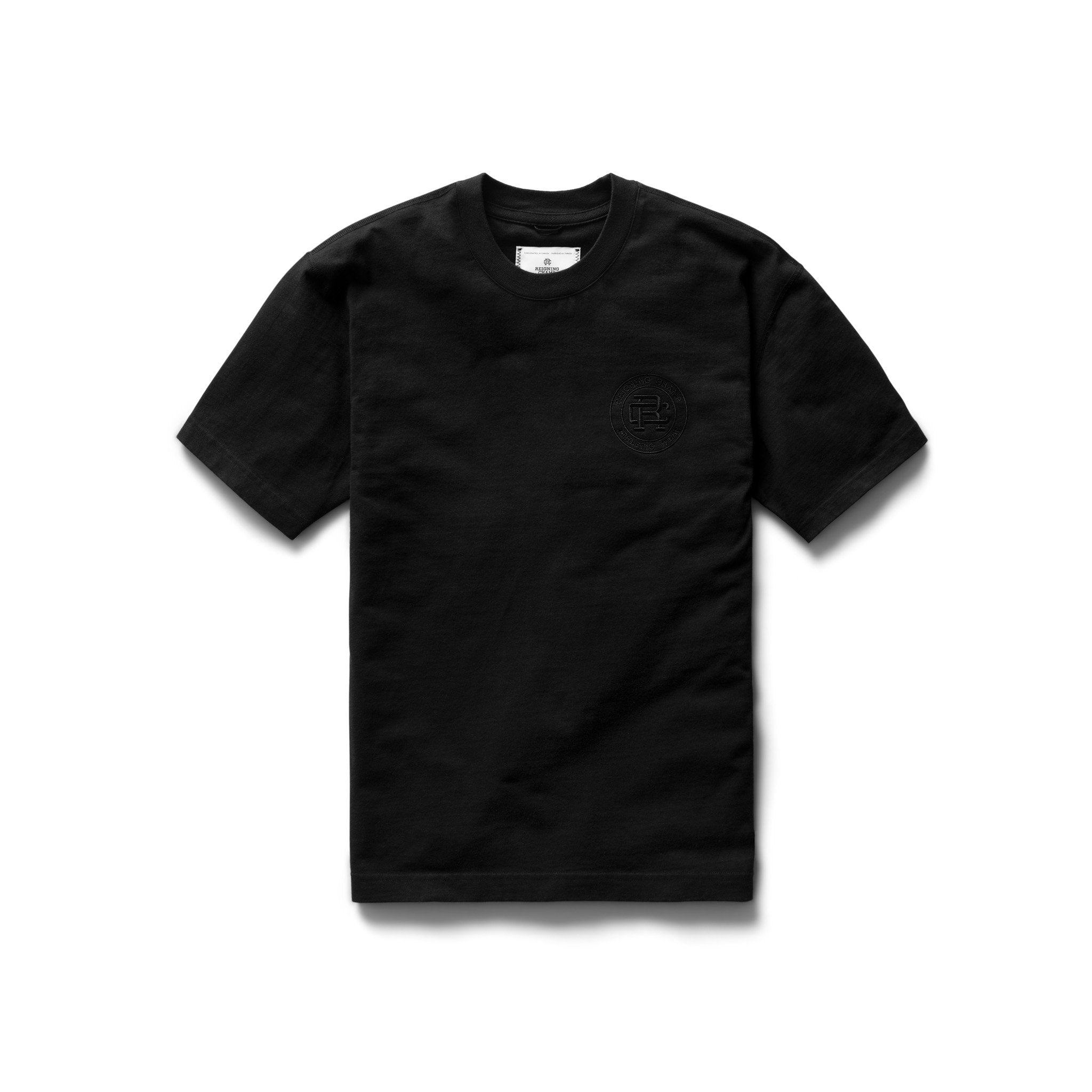 Midweight Jersey Crest Logo T-Shirt Black