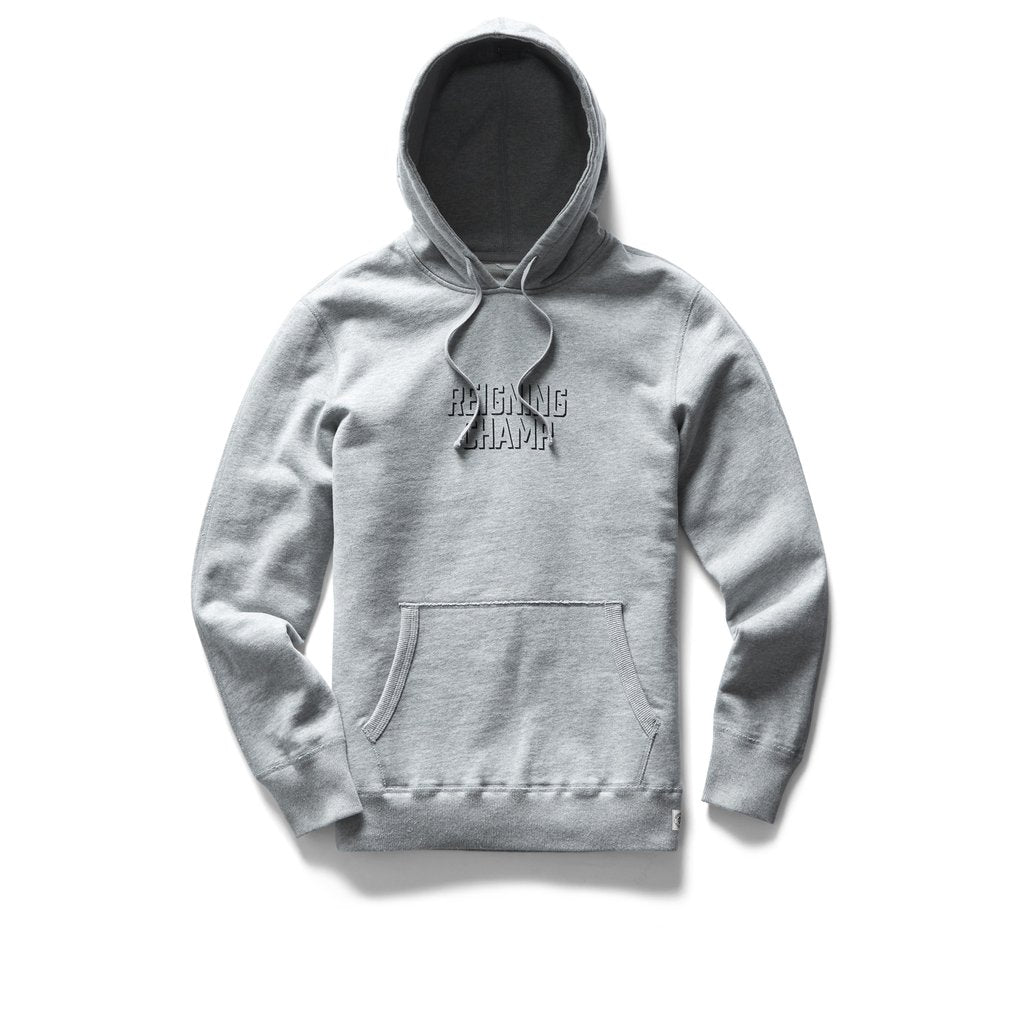 Midweight Terry Drop Shadow Relaxed Pullover Hoodie Heather Grey