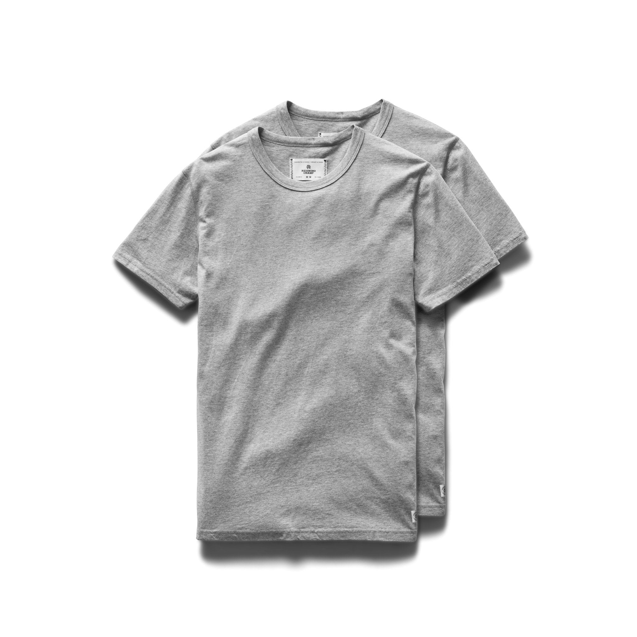 Cotton Jersey T-Shirt 2 Pack Heather Grey