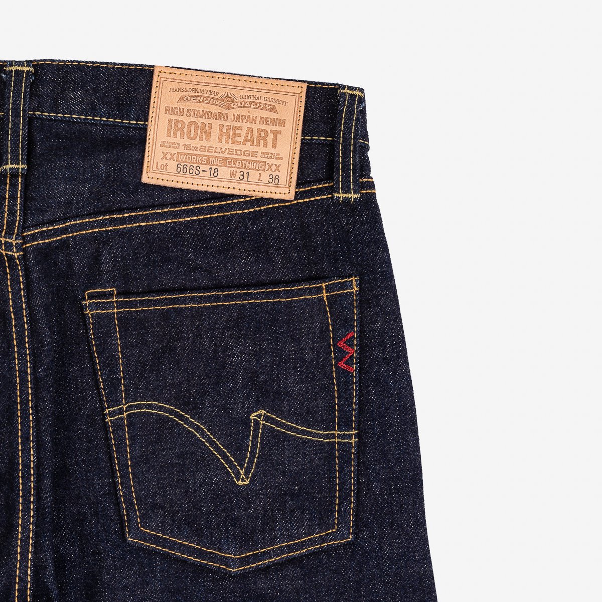 IH-666S-18 18oz Vintage Selvedge Denim Slim Straight Indigo