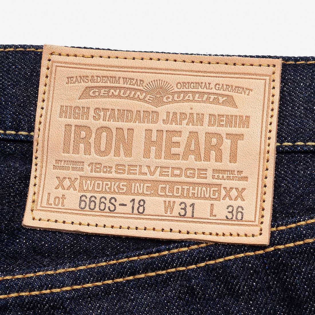 IH-666S-18 18oz Vintage Selvedge Denim Slim Straight Indigo